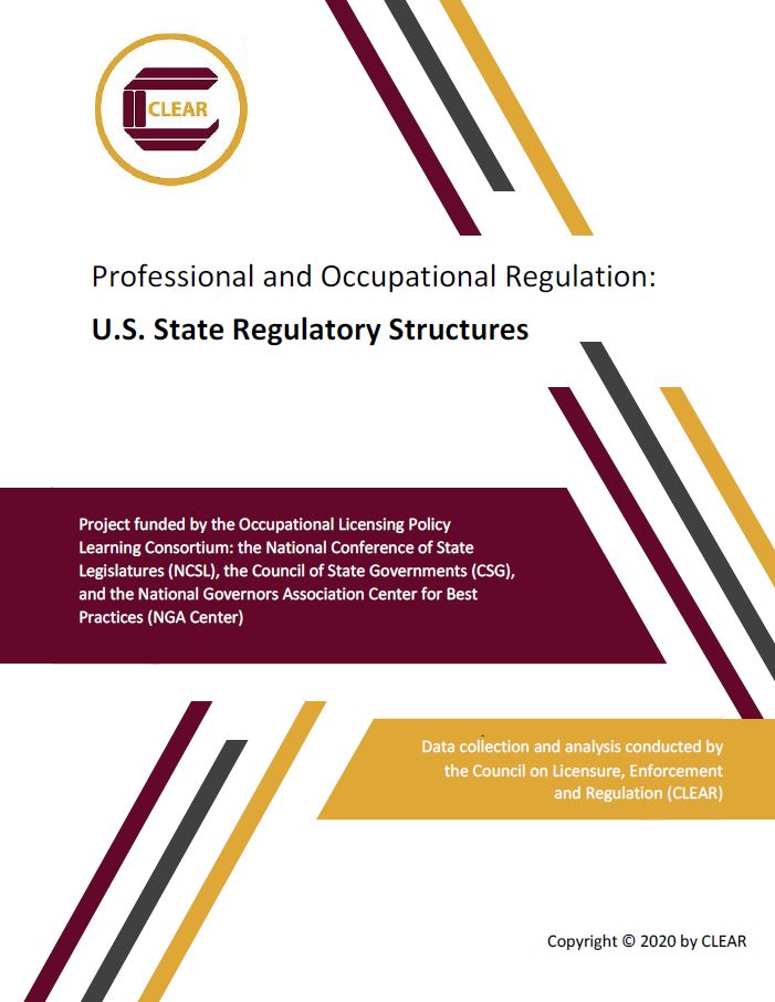 Professional and Occupational Regulation: U.S. State Regulatory Structures